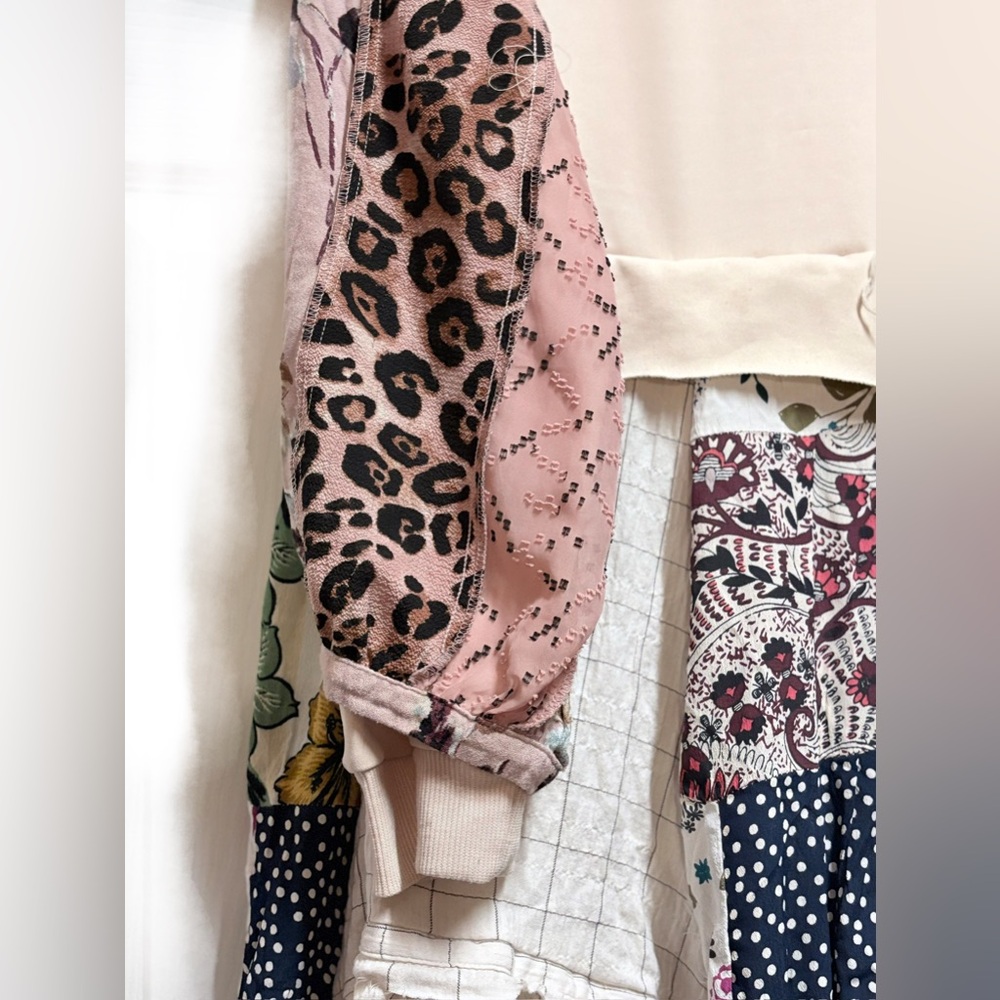 Upcycle Asymmetrical Patchwork Dress - Multicolor - image 8